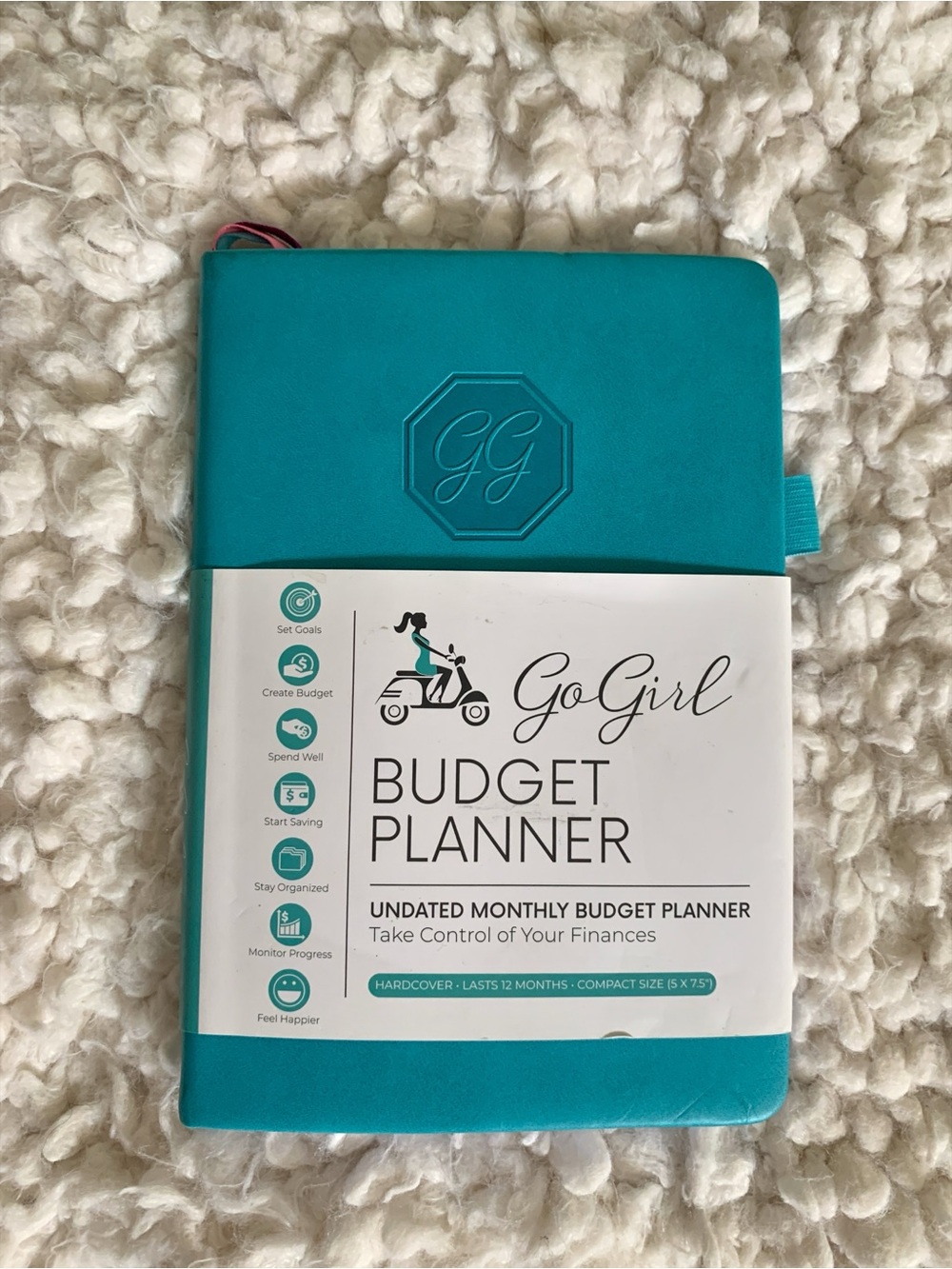 The Go Girl Budget Planner Hardcover in Teal - Undated Monthly Organizer